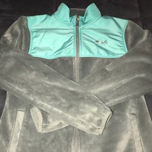 Fila Mint Green and Gray Full Zip Fleece